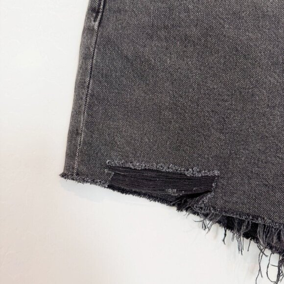 NWT Levi’s 501 High Rise Button Fly Dark Wash Jean Shorts in Black Plus Size 32 - Picture 5 of 10